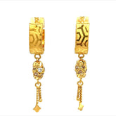 22K Gold Opulent CZ Huggie Earrings